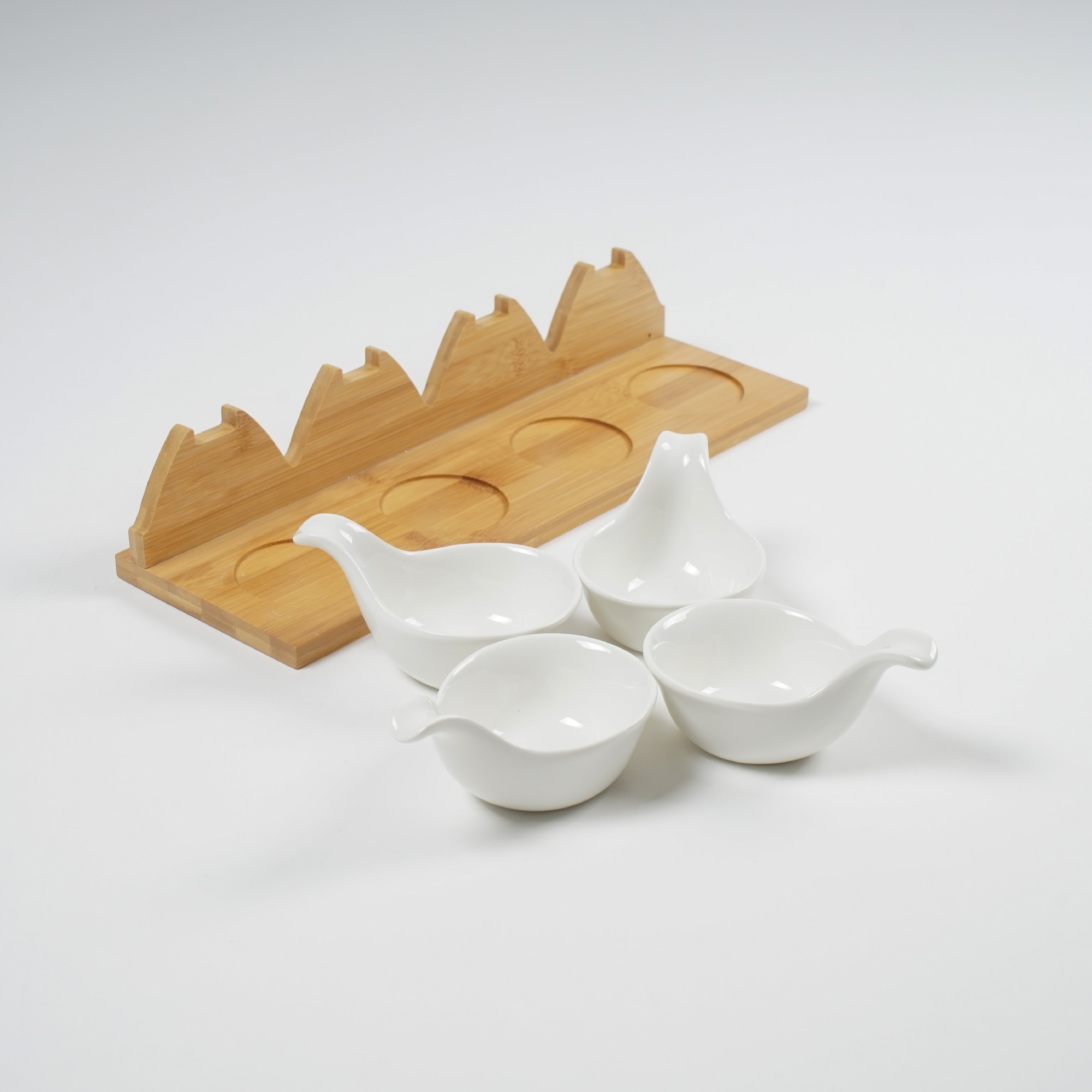 Servierset 'Quattro', weiß, L 36 cm, B 12 cm, H 3 cm zu 19,50