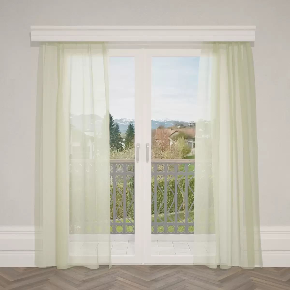 Tagvorhang Organza grün