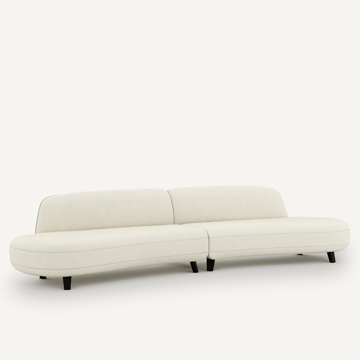 AM.PM<br>Sofá de 6 lugares em linho chambray, design Rosebury E.Gallina