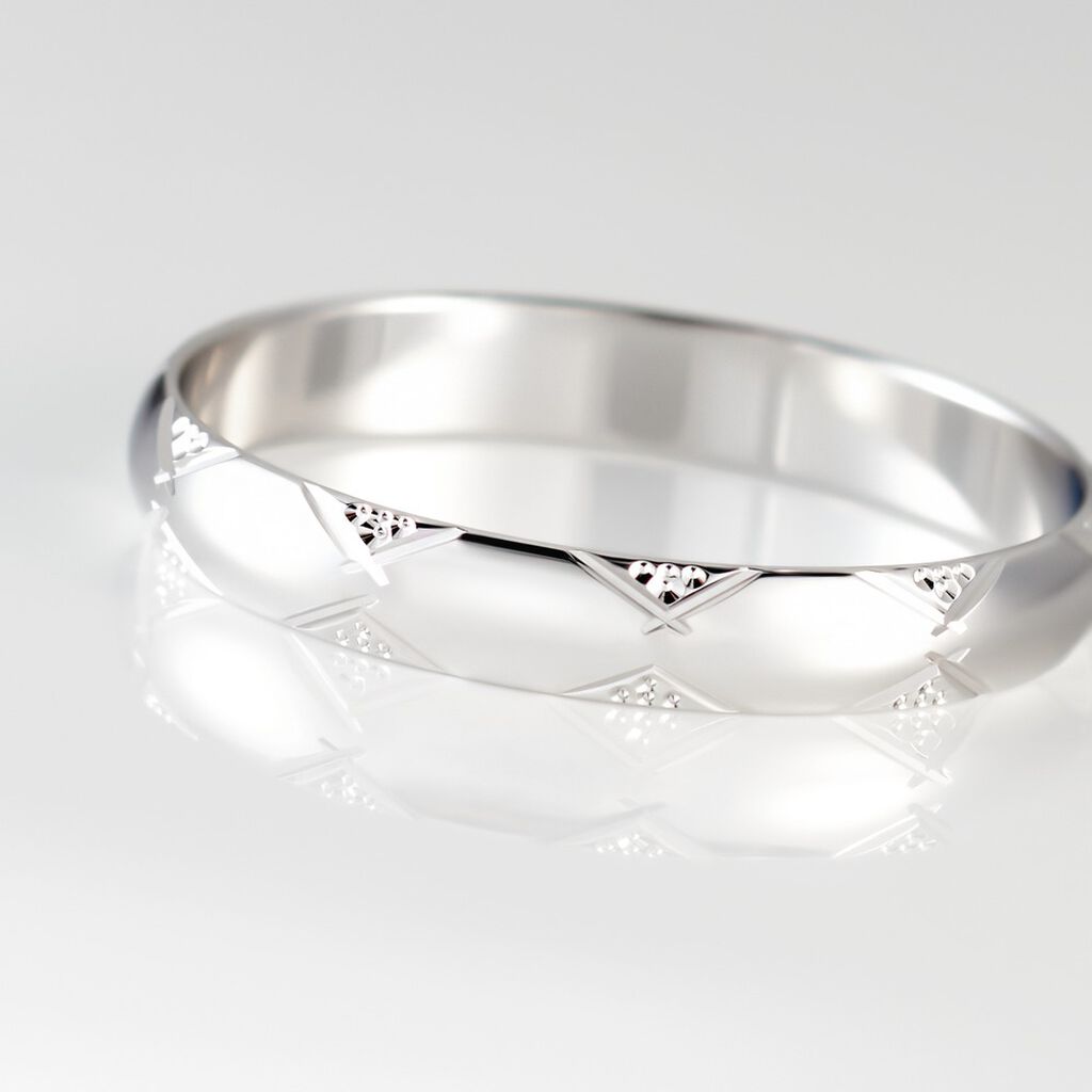 Alliance Harmonie Demi Jonc Classique Or Blanc