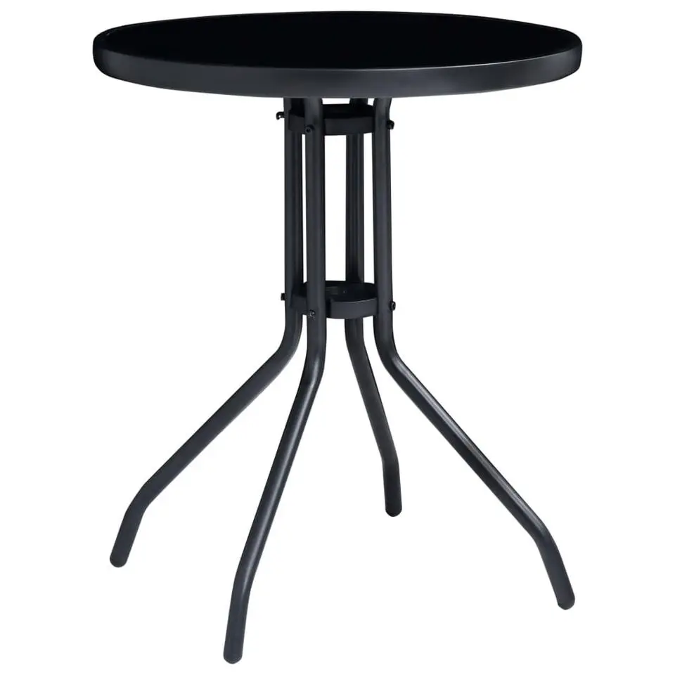 vidaXL - Bistroset - Zwart - Aluminium