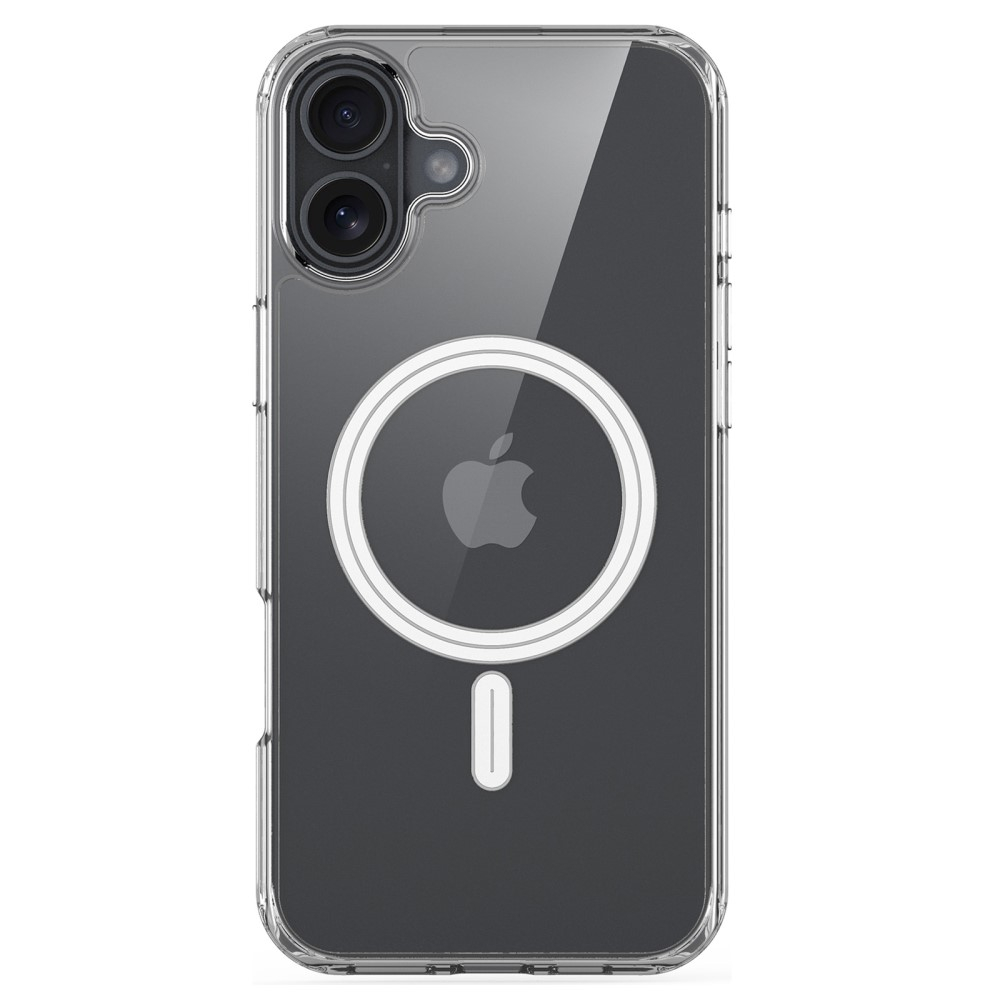 iPhone 16 MagSafe Hybrid Hardcase Hülle TPU Bumper   Kunststoff Rückseite - Transparent