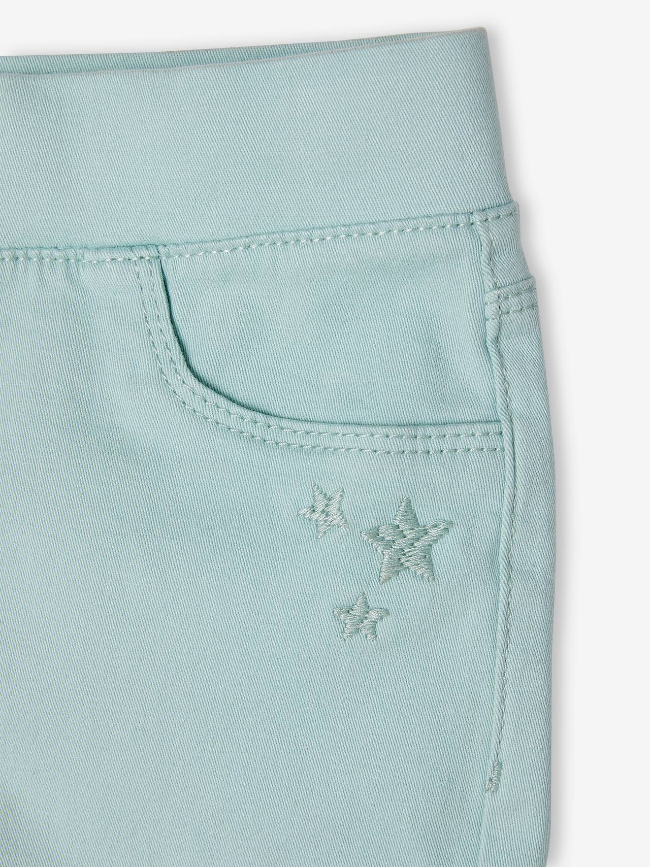 Calças legging coloridas para meninas, cor marrom claro lisa
