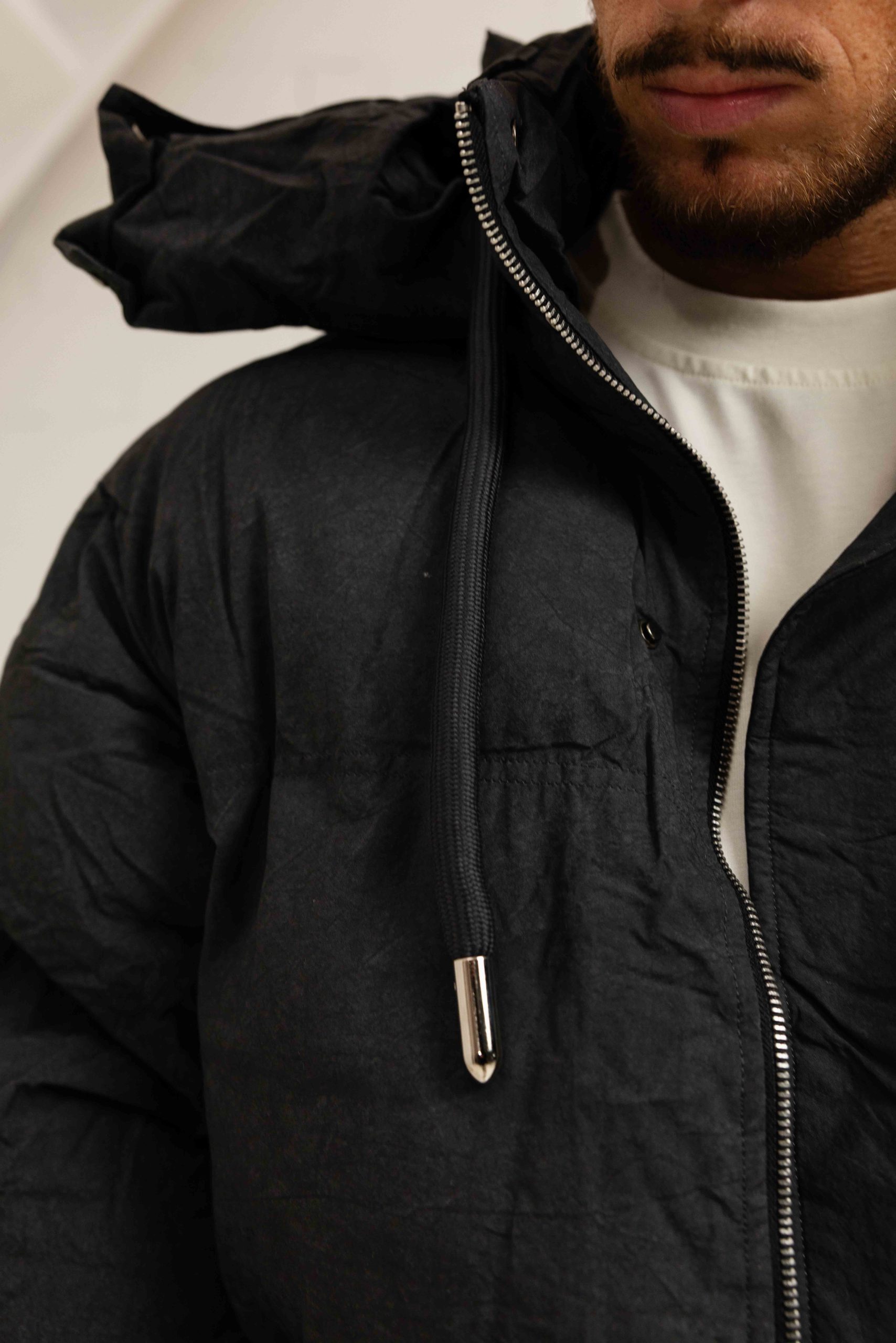 Project X Paris Quilted Winterjas Heren Donkergrijs