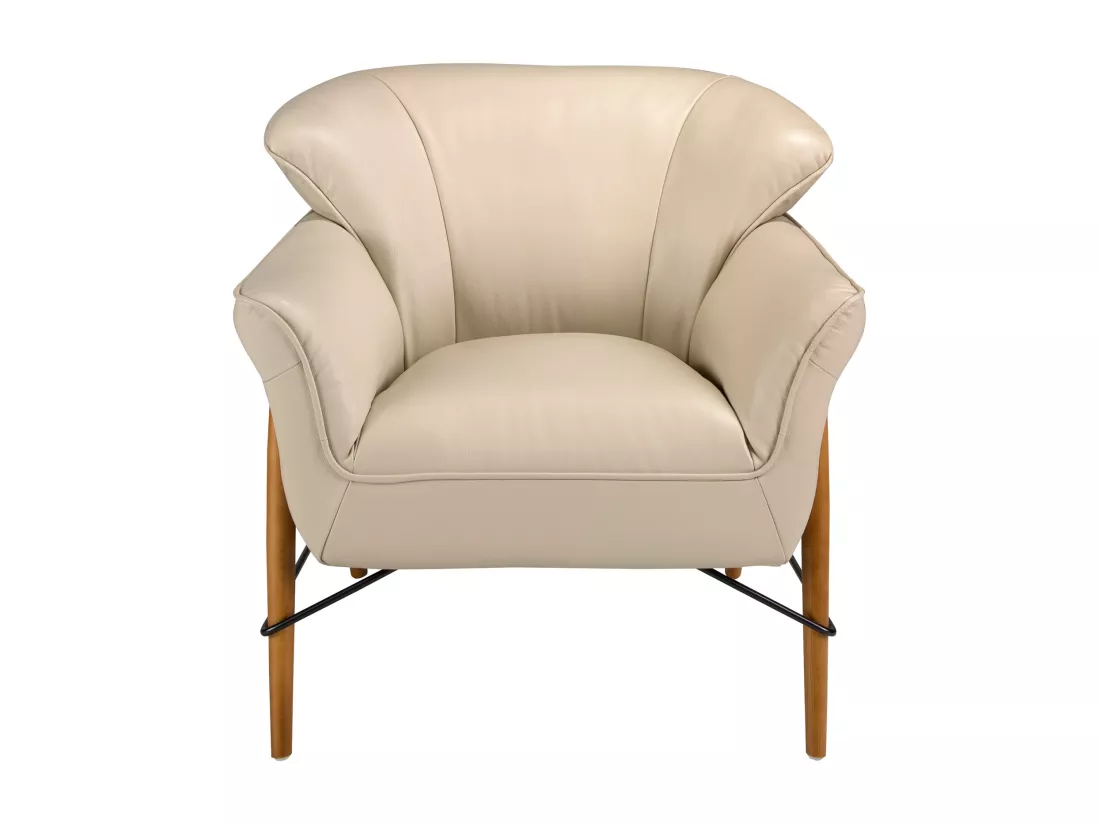 Fauteuil en cuir sable 5129 ANGEL CERDA