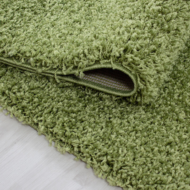 Rond hoogpolig vloerkleed - Sade Groen | Tijdloos