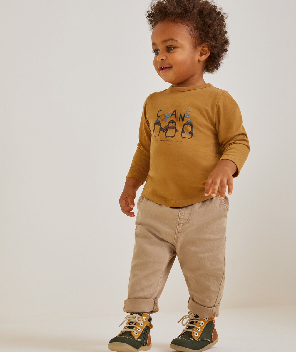 PANTALON RELAX BÉBÉ GARÇON BEIGE