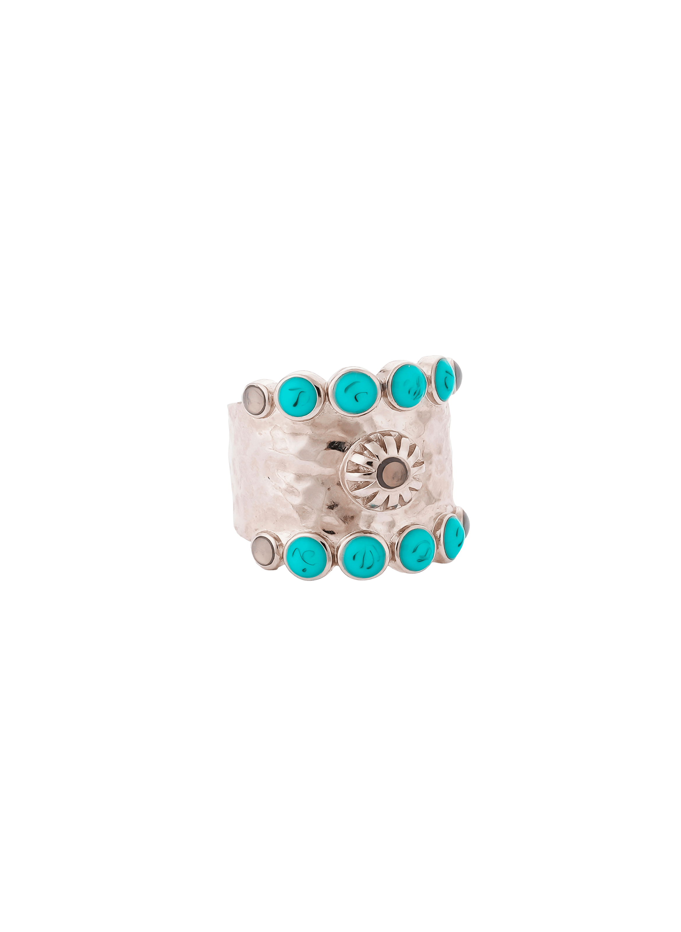 FERNANDO - Bague ajustable en laiton argenté | Argent