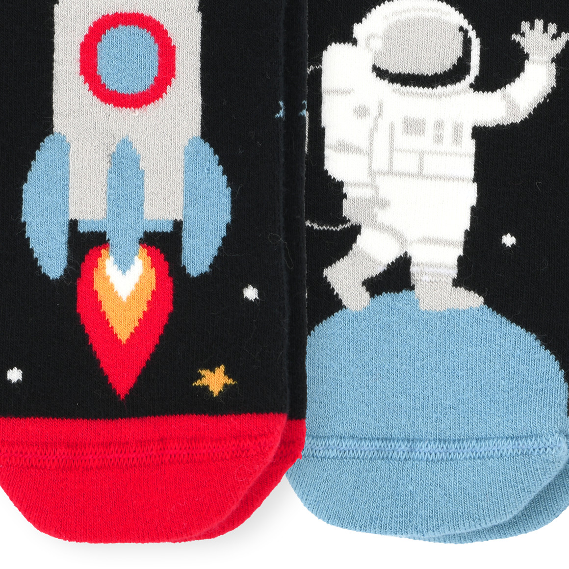 Topolino 2 Paar Jungen Frottee-Socken im Set schwarz / hellblau / rot