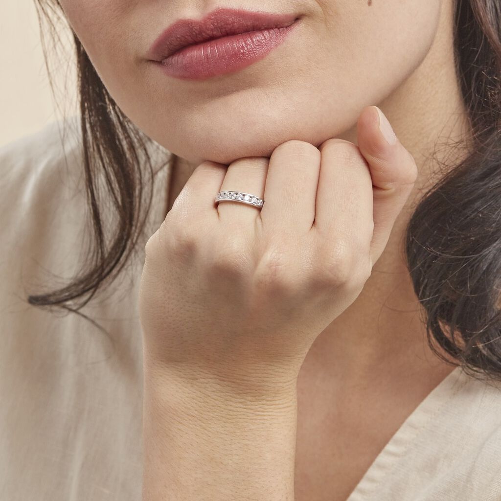 Alliance Céllia Argent Blanc Oxyde De Zirconium