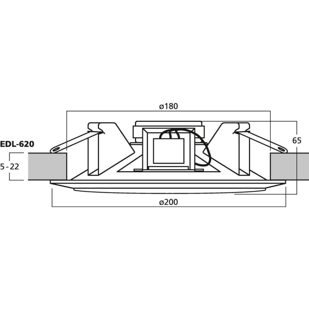 Monacor EDL-620 inbouwluidspreker 100V 20/10/5W