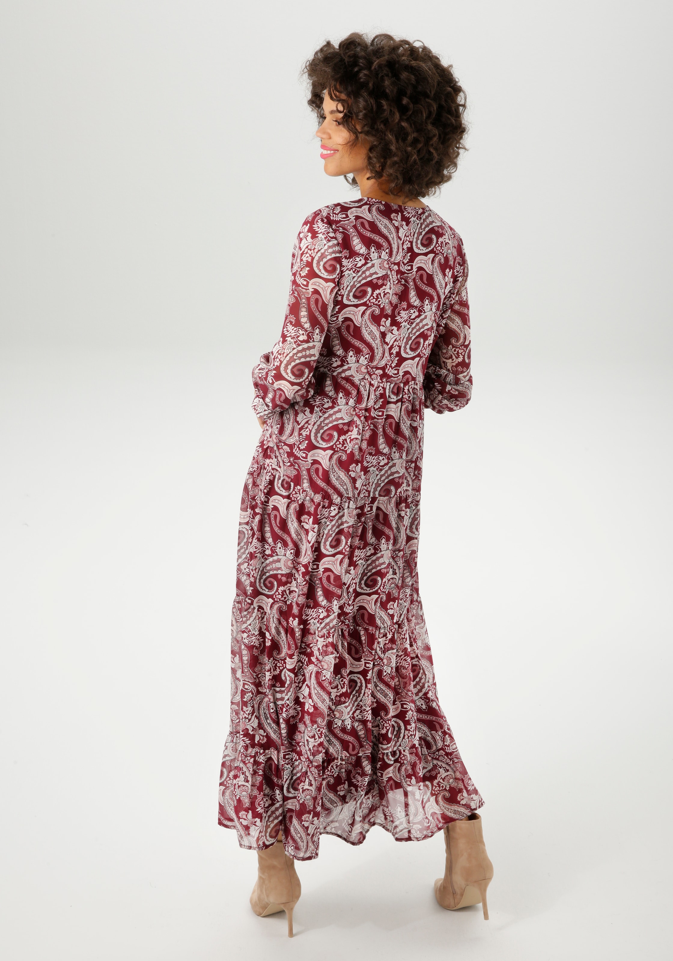 Aniston CASUAL Maxikleid mit farbharmonischem Paisley-Muster - NEUE KOLLEKTION