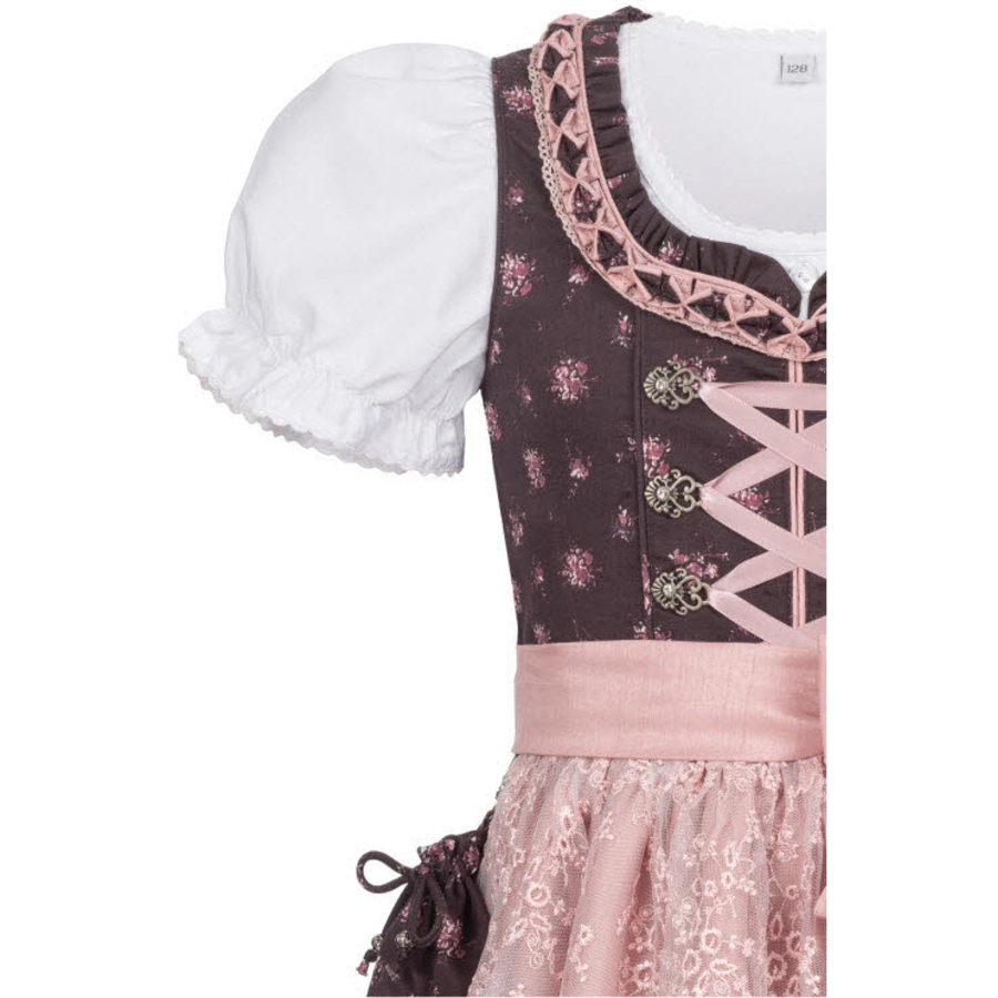 Nübler Kinderdirndl 3-teilig Rosalie Bordeaux
