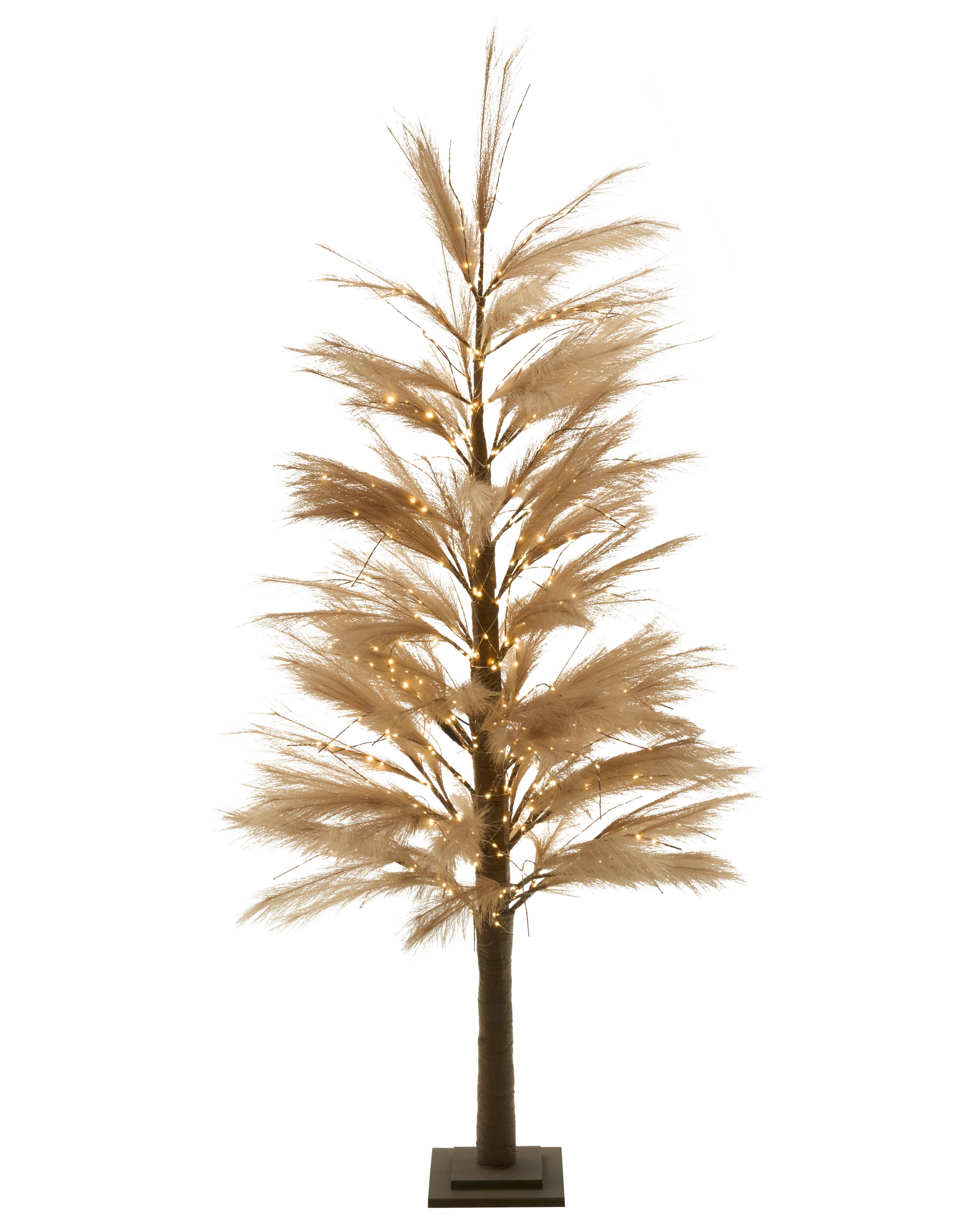 Buitendecoratie LED HAUGANES Kerstboom 190 cm Beige