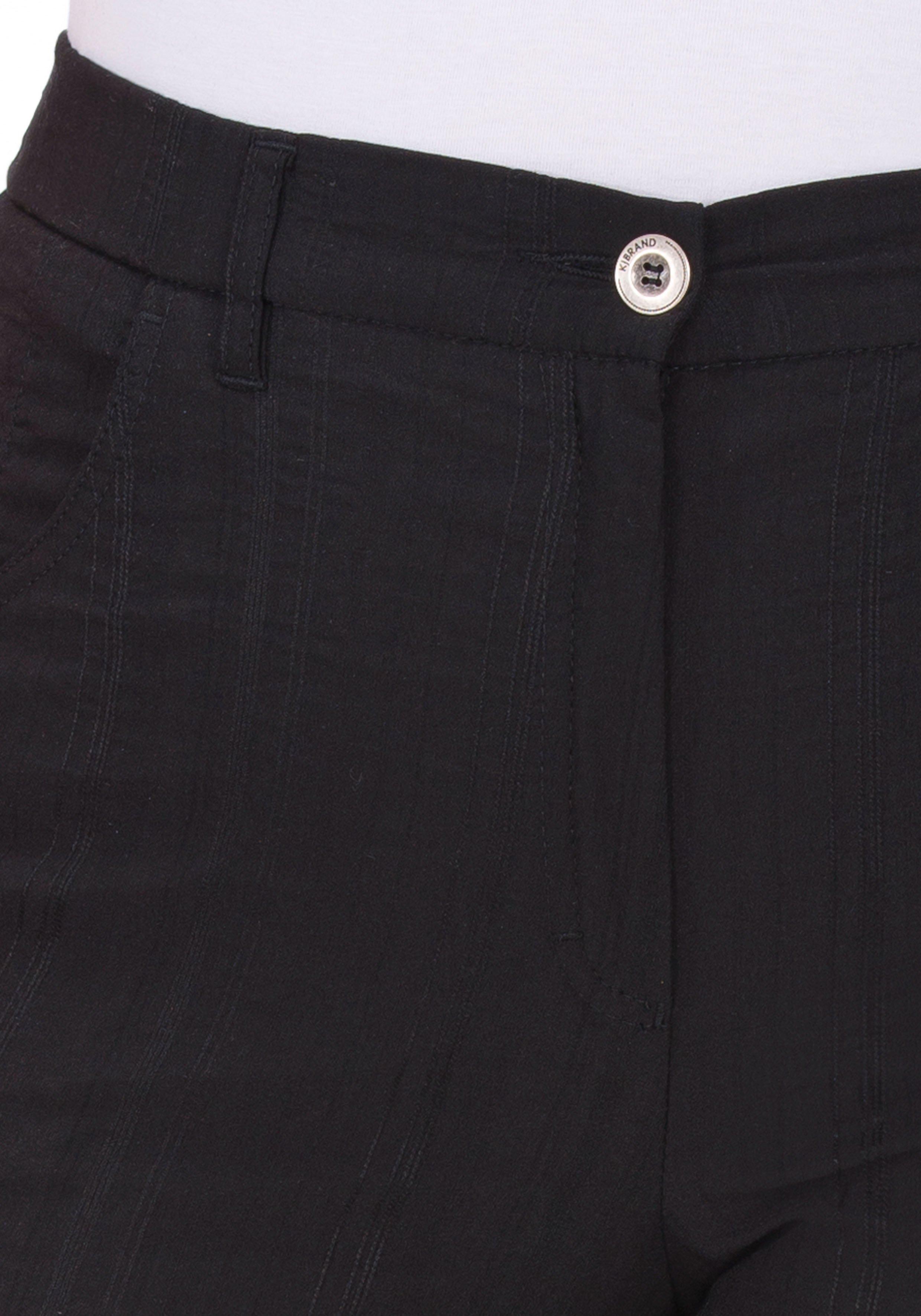 Gerade 7/8-Hose mit Komfortbund, bügelfreie Qualität