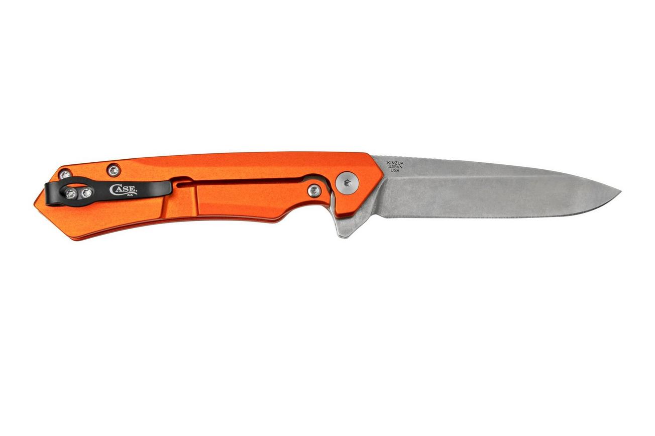 Case The Kinzua, Orange Anodized Aluminum, Spearpoint S35VN, 64696 zakmes