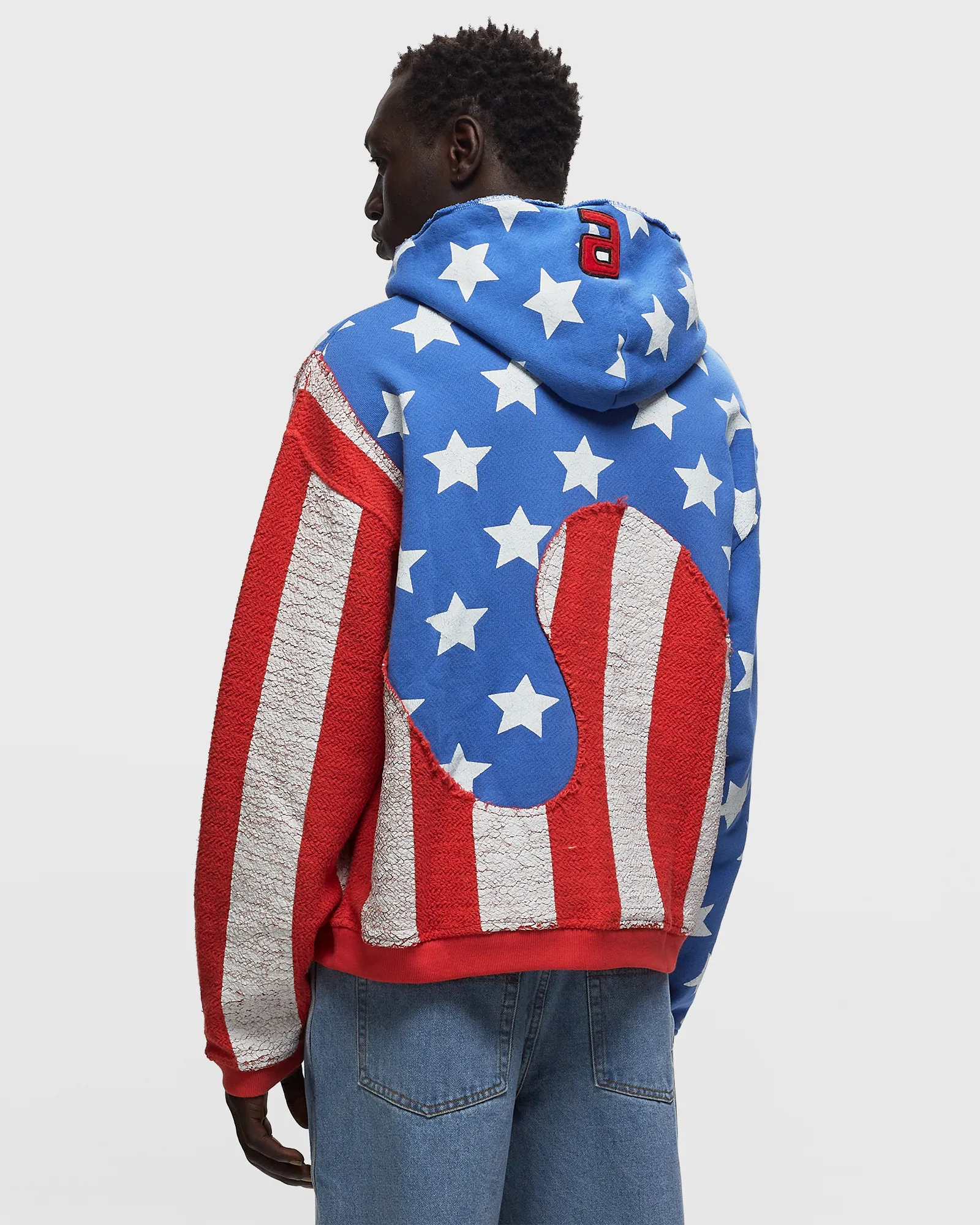 ERL STARS AND STRIPES SWIRL HOODIE KNIT