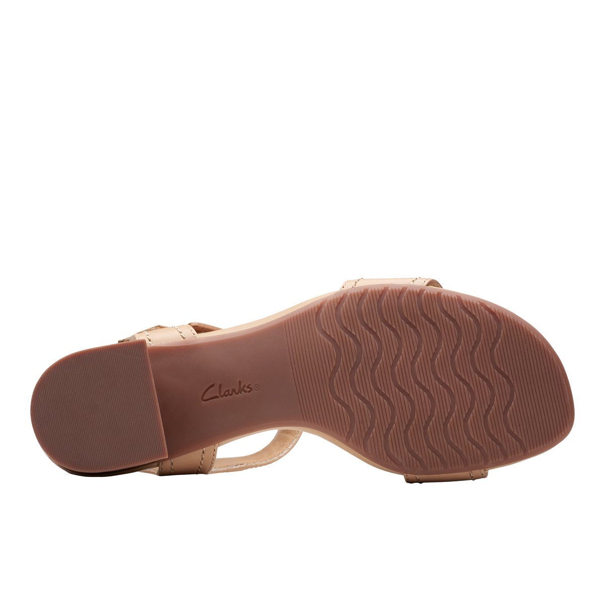 CLARKS-Desirae_c-Sandales à lanières - Talon bloc - Beige