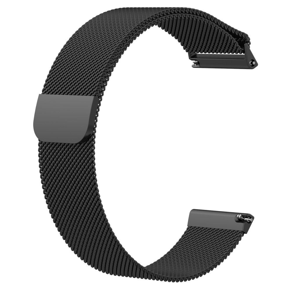 Fitbit Versa / Versa 2 / Versa Lite Edelstahl Armband Milanaise Magnetverschluss (Grösse S) - Schwarz