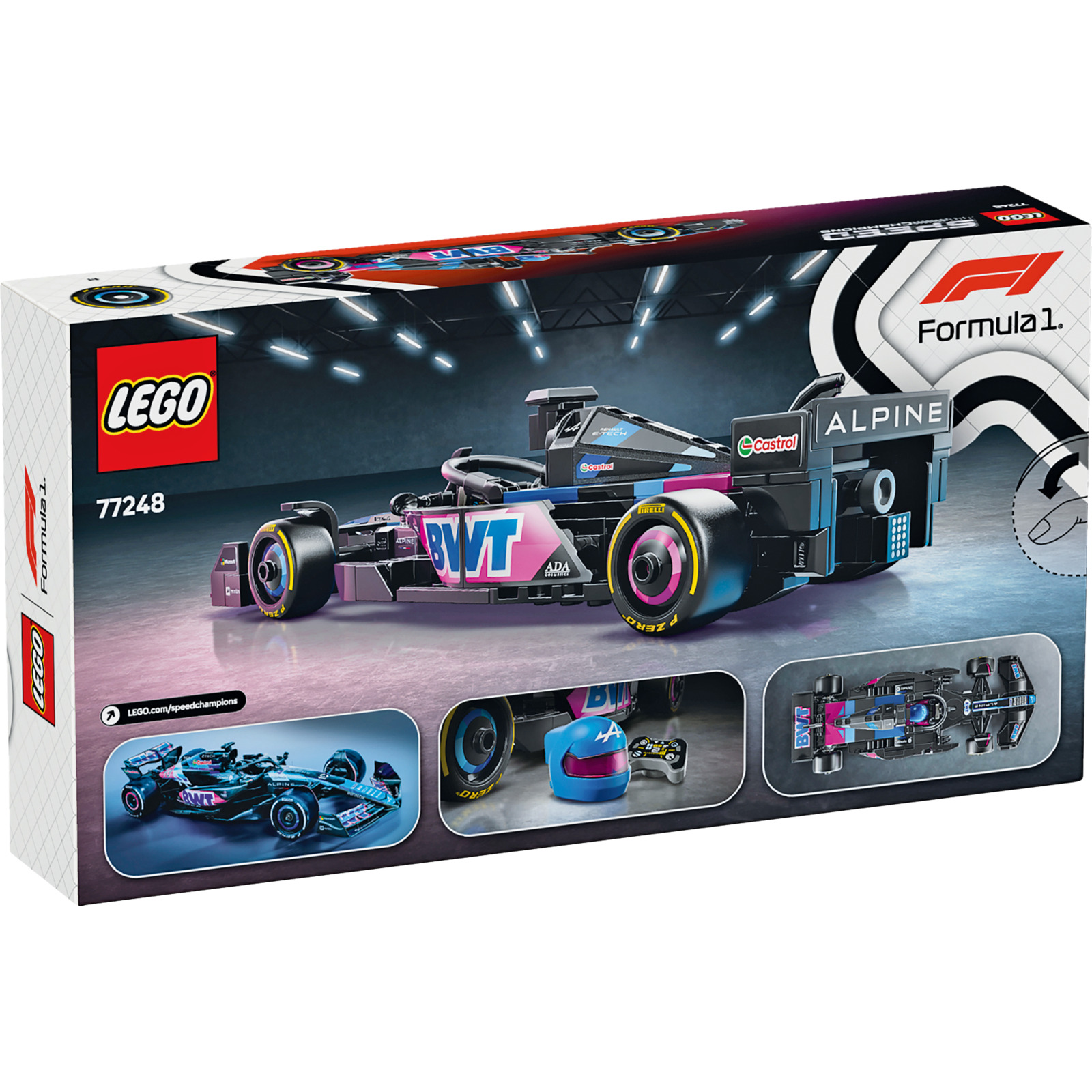 LEGO Speed Champion BWT Alpine F1 Team A525 Rennauto 77248