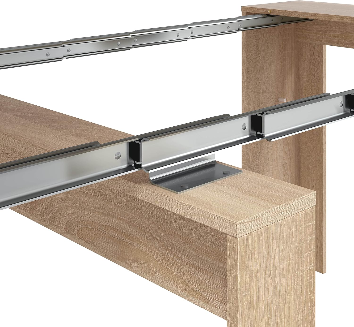 Habitdesign, ausziehbarer Konsolentisch, Esstisch für Wohnzimmer, Flur oder Küche, platzsparend & multifunktional, in kanadischer Eiche, Maße: 50–235 x 78 x 90 cm (L x H x B), Modell Extensible