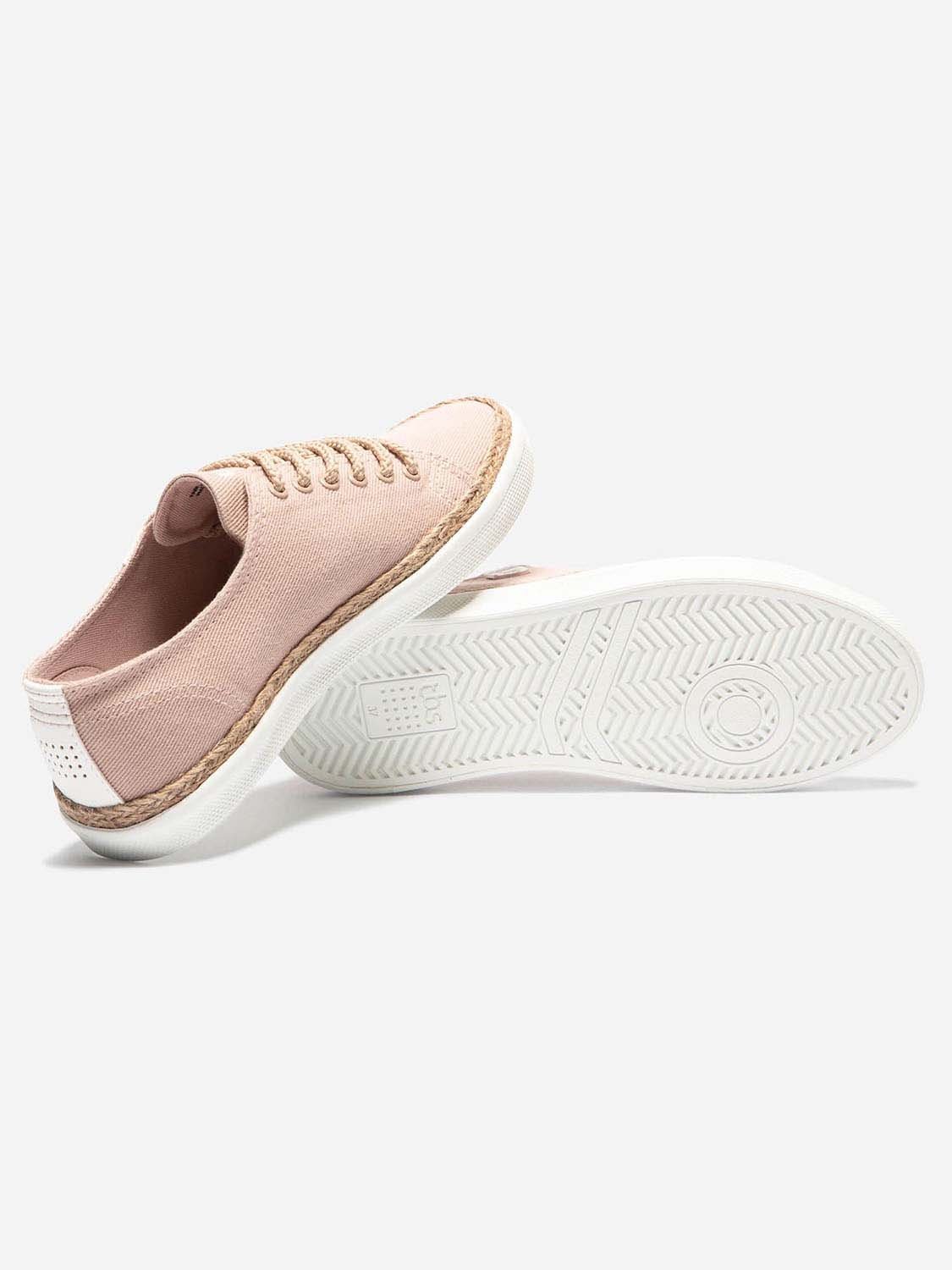 Tennis Femme En Toile de Coton Recyclé Blush
