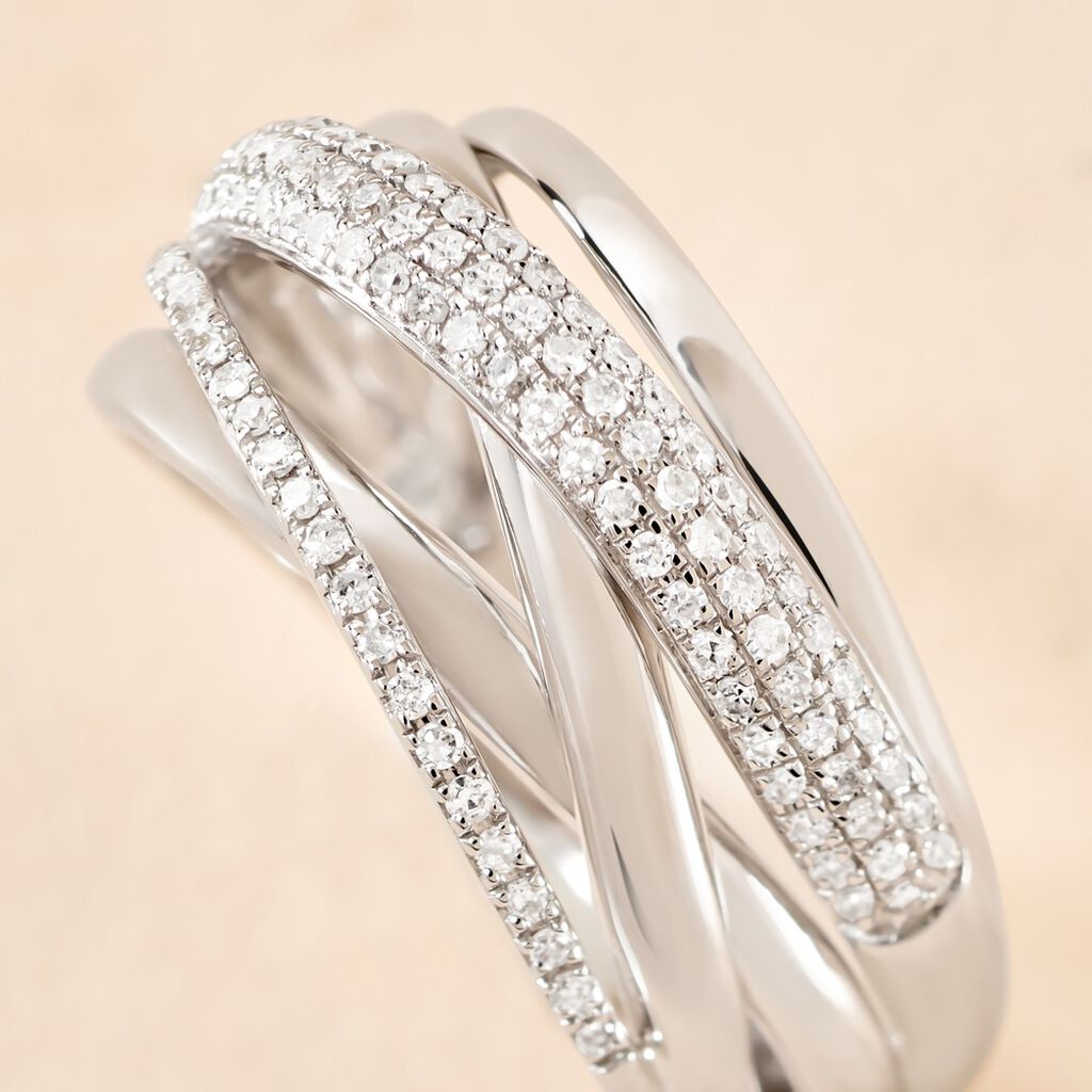 Bague Elodea Or Blanc Diamant