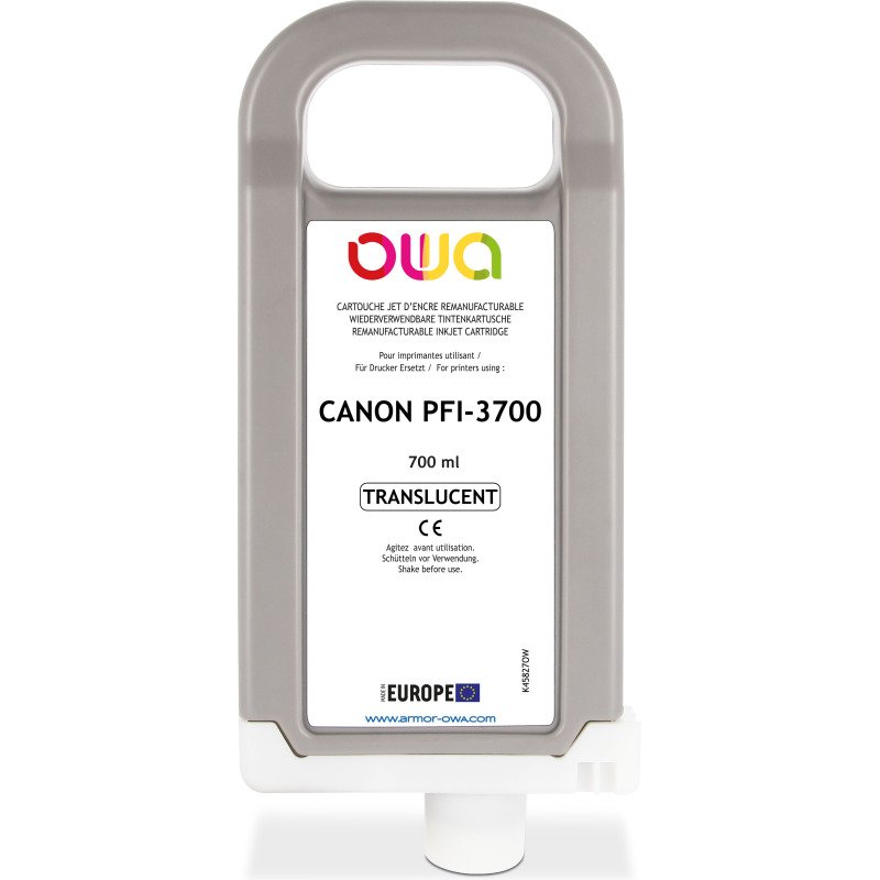 Cartouche d'encre traceur remanufacturable OWA - standard - Translucide - pour CANON 6454C001