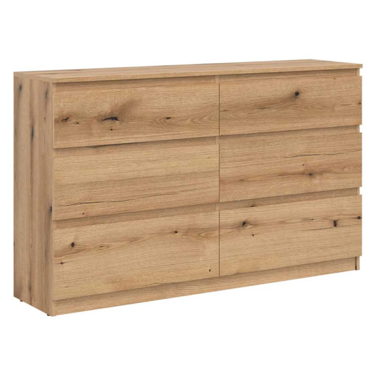 Dansmamaison Commode 6 Tiroirs QIZ Bois Clair