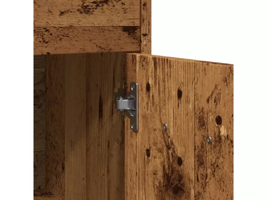 Armoire de salle de bain vieux bois 60x33x80 cm bois ingénierie