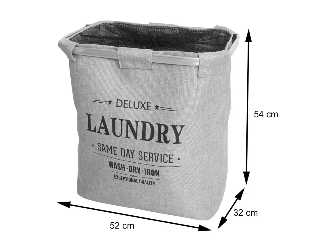 Collecteur de linge MCW-C34 avec filet 82l, gris