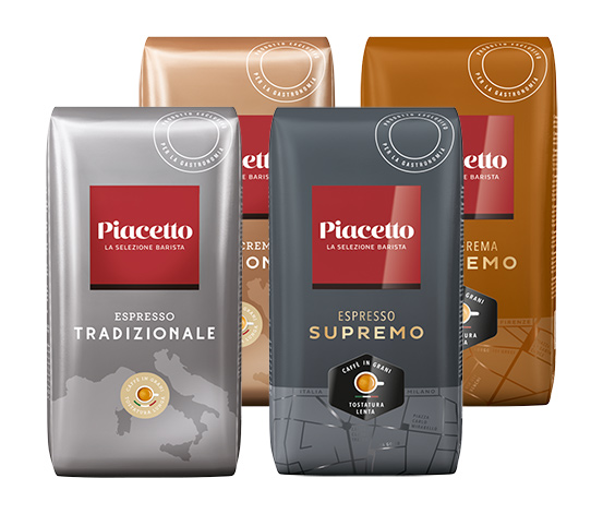 Piacetto Probierset - 4 x 1 kg Ganze Bohne