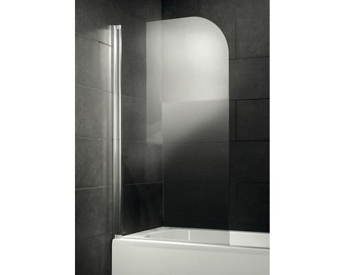 form&style badwand, 1-delig, BAFIA, 75 x 140 cm, helder glas, chroom profiel
