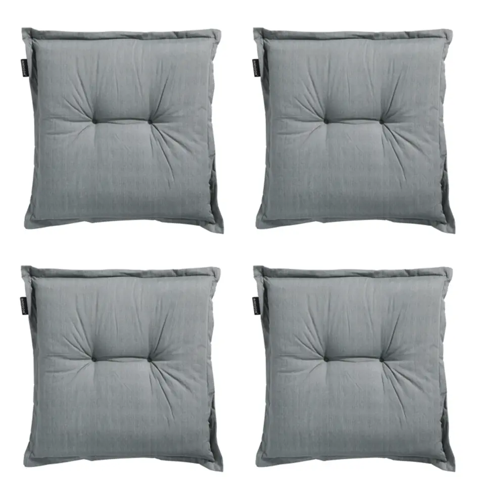 Madison - Zitkussen Basic grey - Ca. 50x50 cm - Set van 4