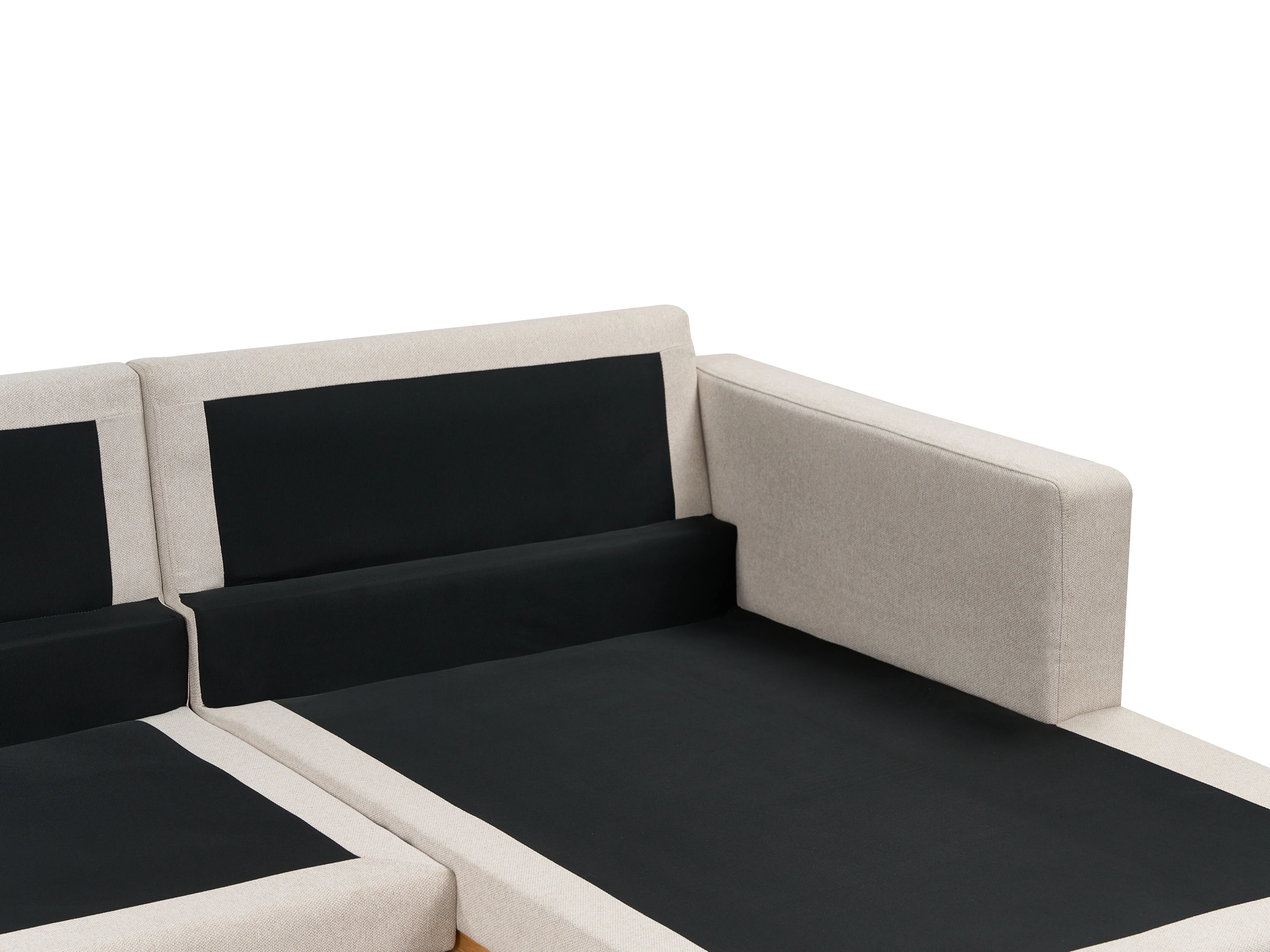 Hoekbank 4-zits SIGGARD Stof Beige linkszijdig