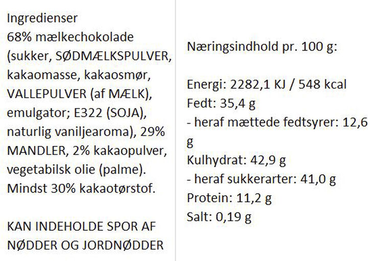 Almuegaarden Trøffel choko-mandler Brun