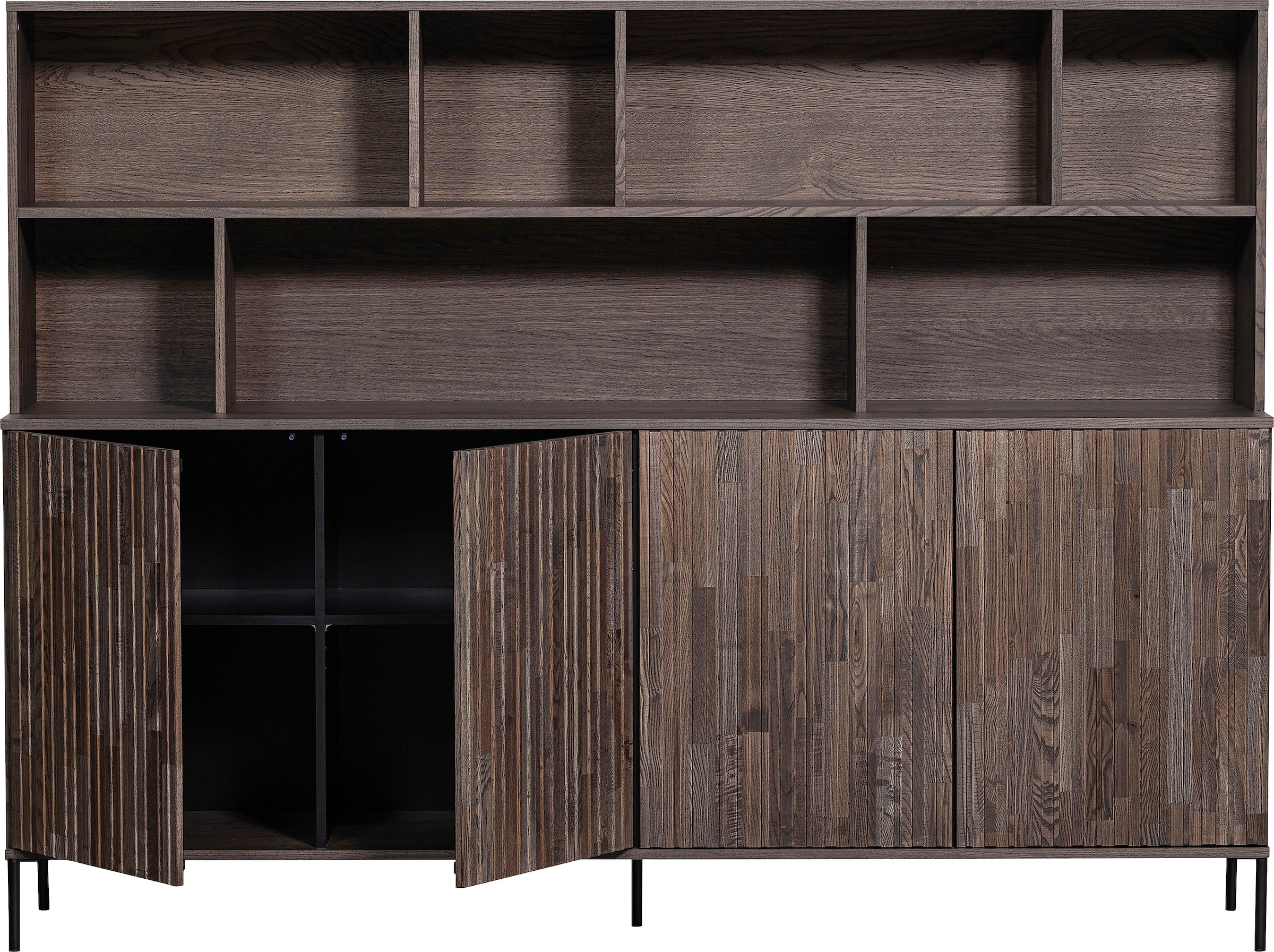 WOOOD Buffet »Gravu« viel Stauraum, Push-to-Open Funktion, H 150 cm x B 200 cm