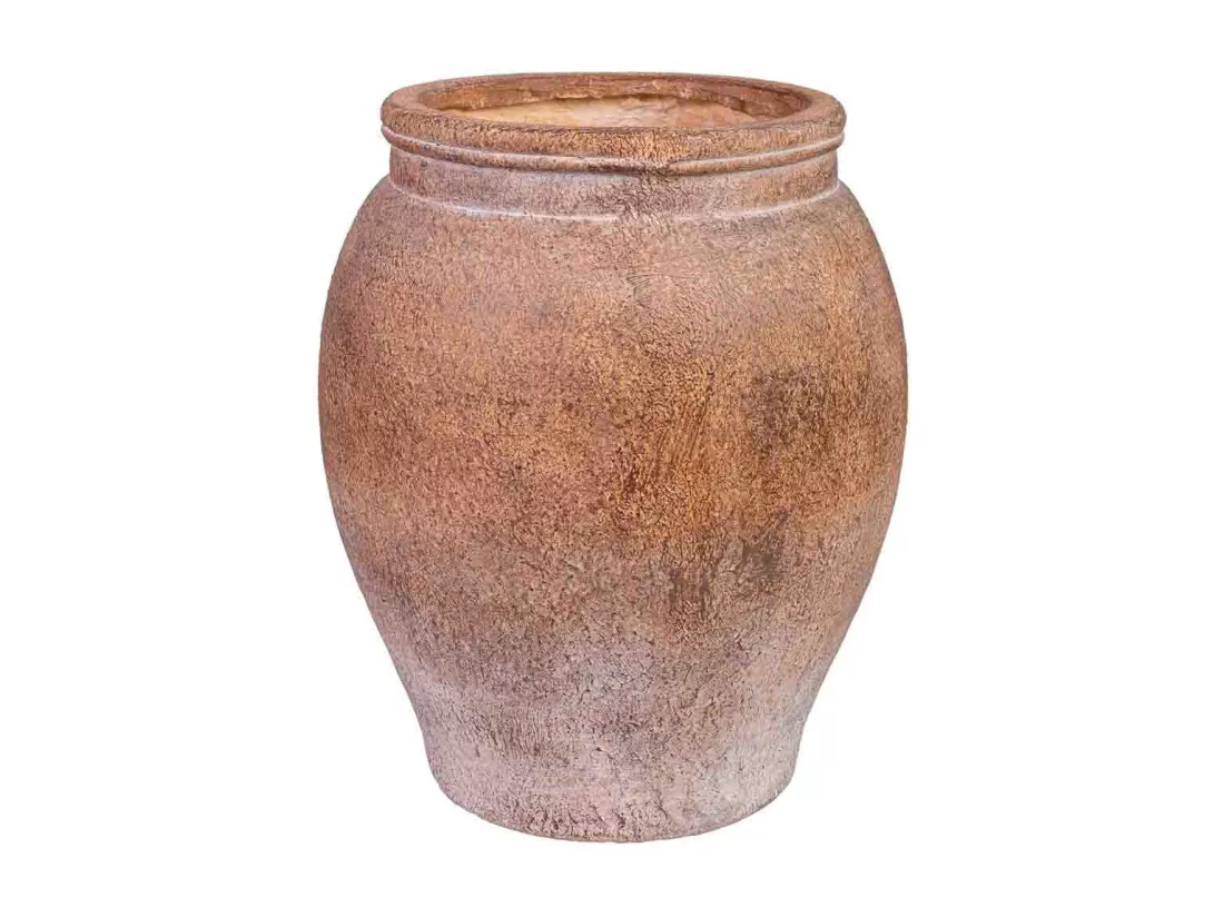 Vase en magnésium marron 30,5x30,5x37h cm