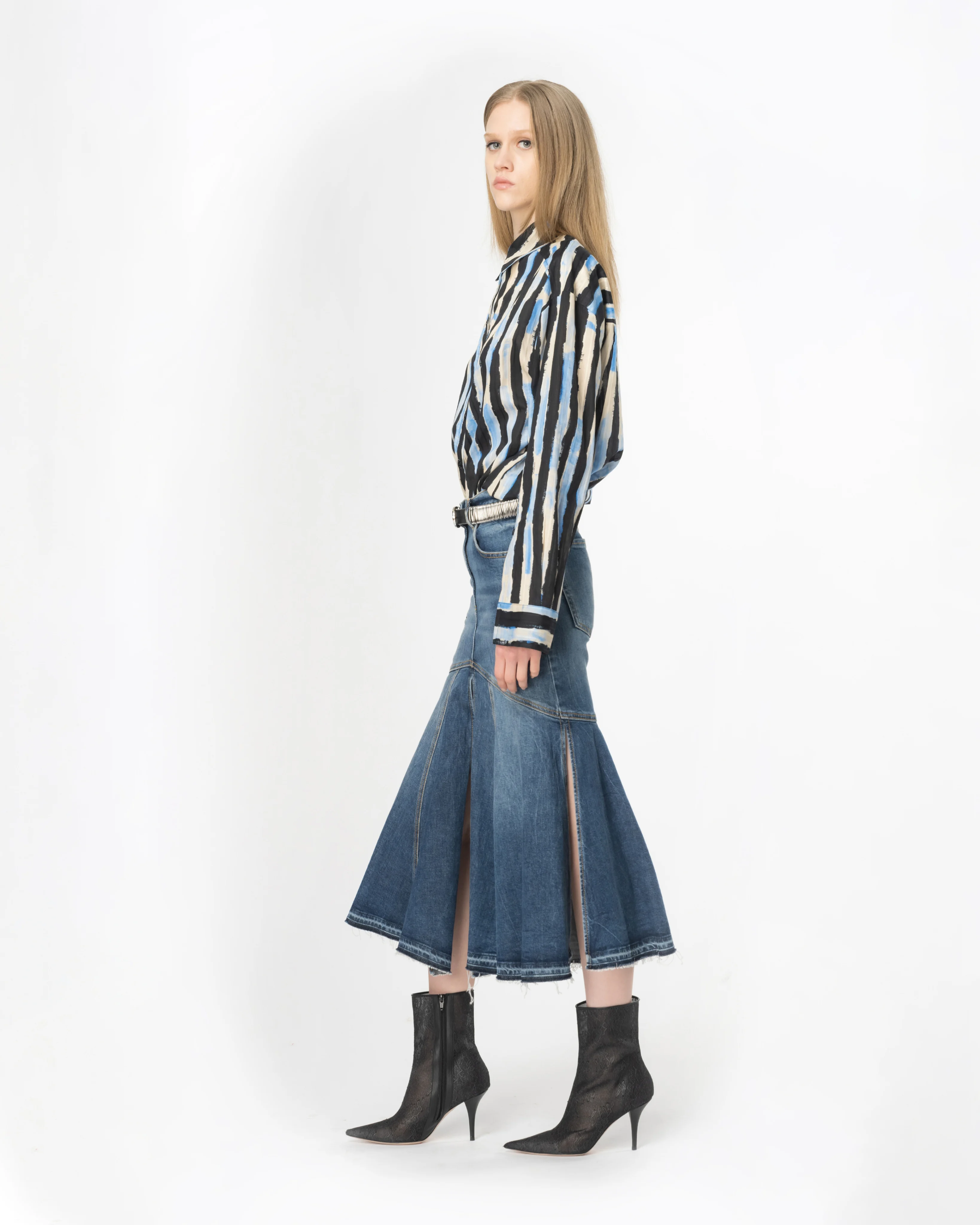 Jupe midivintage | Bleu