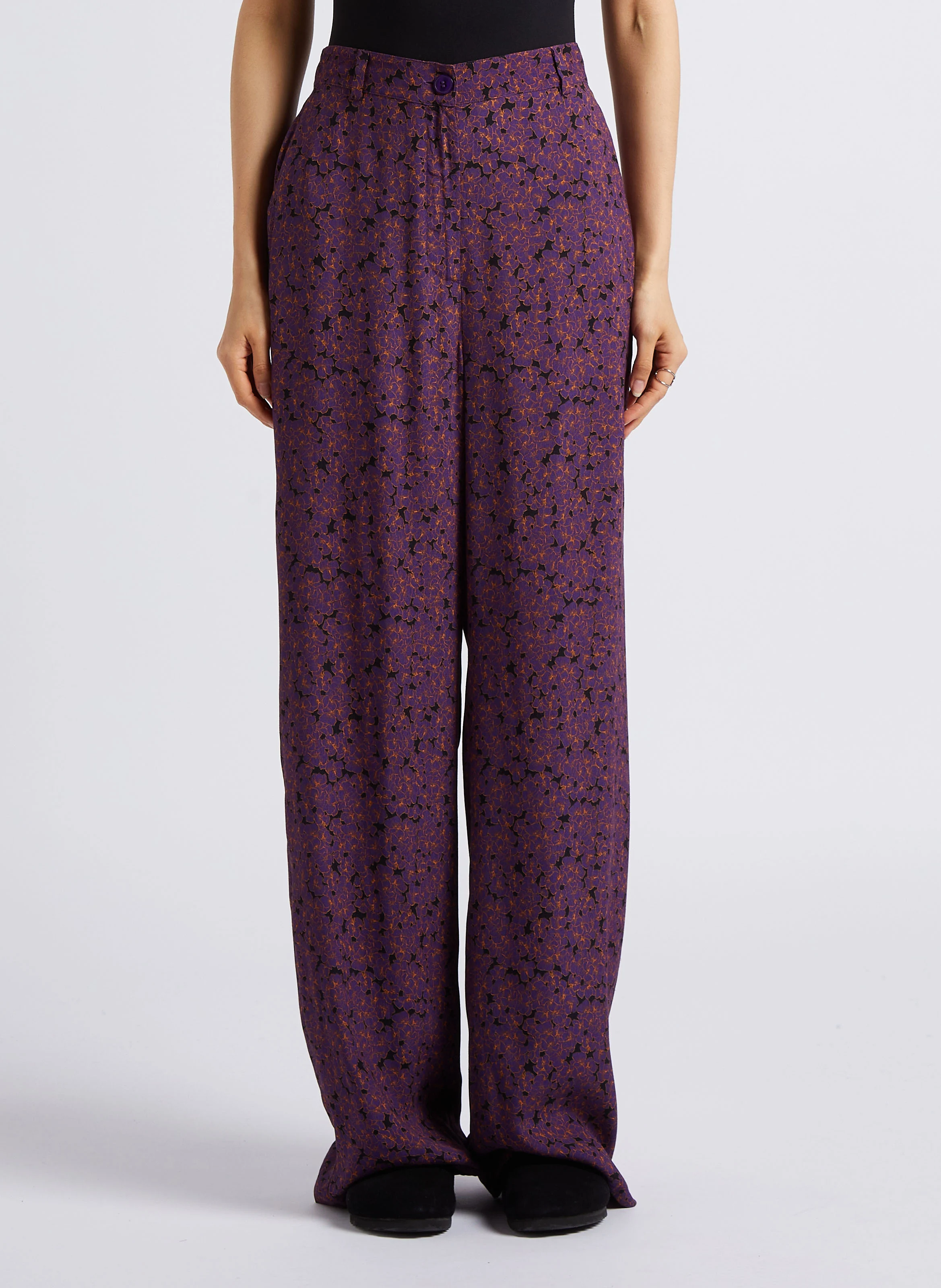 TAIGA - Pantalon évasé taille haute | Violet