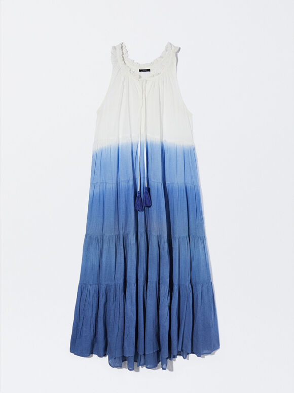 Vestido Maxi Color Block - Multicolorido