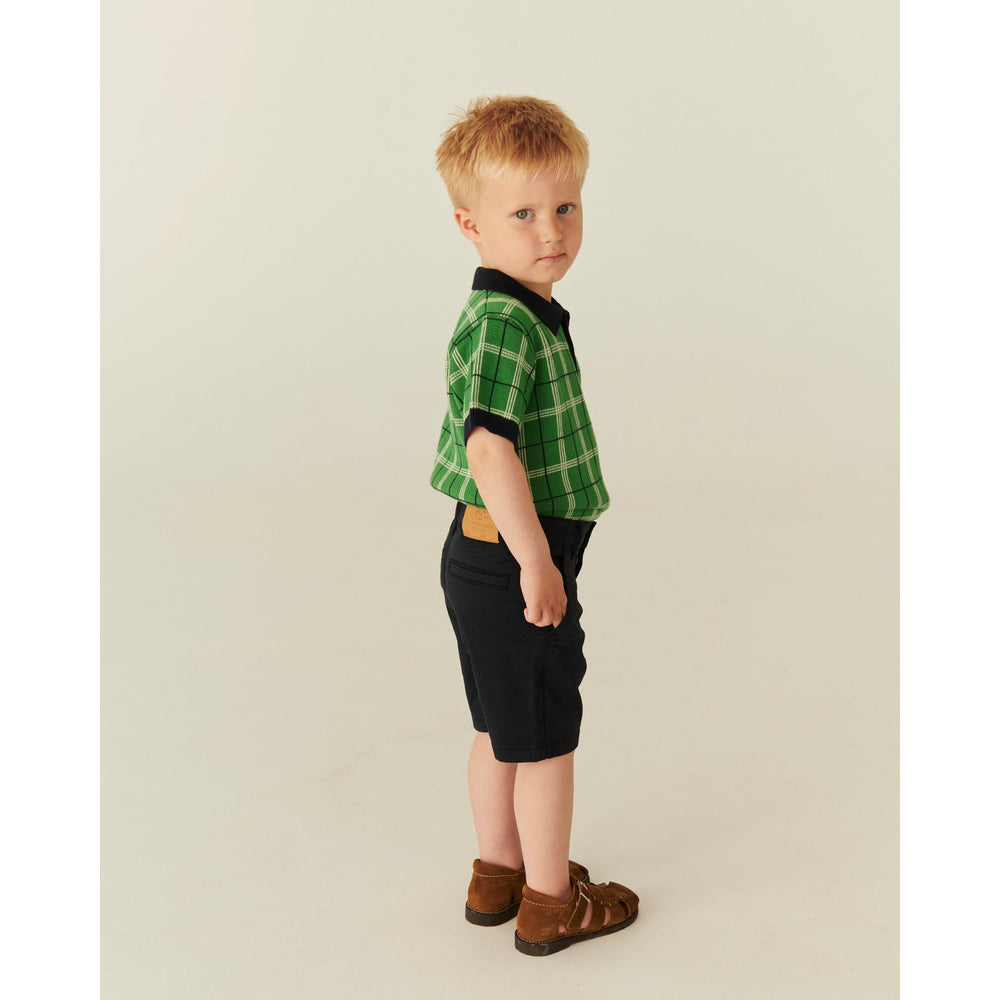 Køb COPENHAGEN COLORS Green Comb. Strikket Checkered Polo