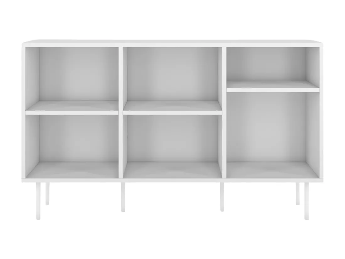 Bibliothèque étagère / moderne blanche MIRKA / 130 cm