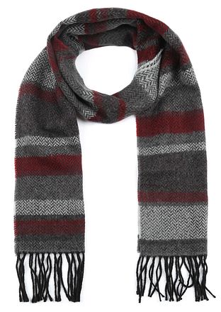 Suitable Heren Sjaal Rood Grijs 22-03 Sjaal kopen