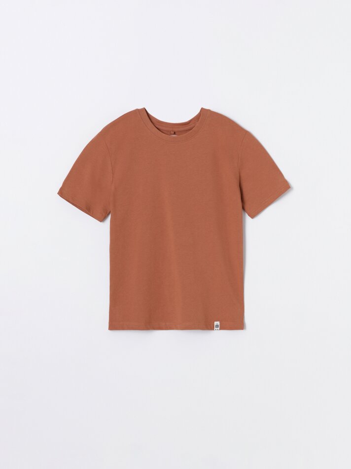 Pacote com 4 camisetas lisas de manga curta - Terracota