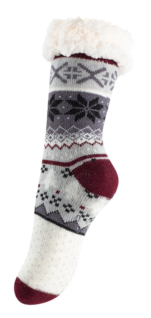Yenita® Hüttensocken im Norwegerdesign mit ABS-Sohle