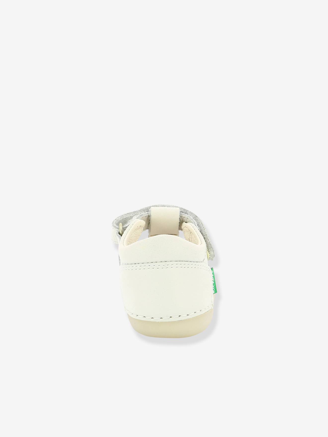 Sandálias de couro para bebê Sushy Original Softers KICKERS®, azul escuro liso