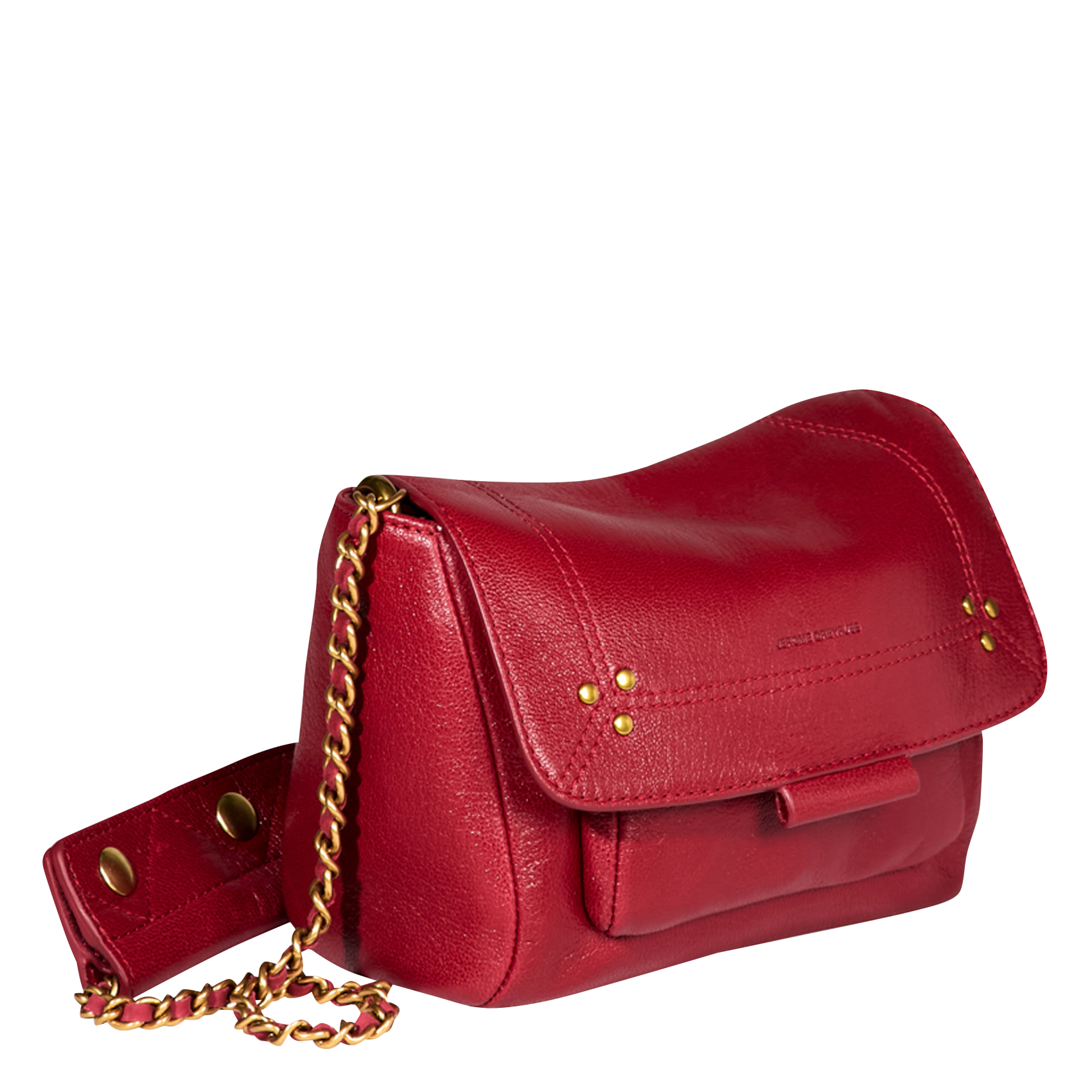 LULU S - Mini sac bandoulière en cuir| Rouge