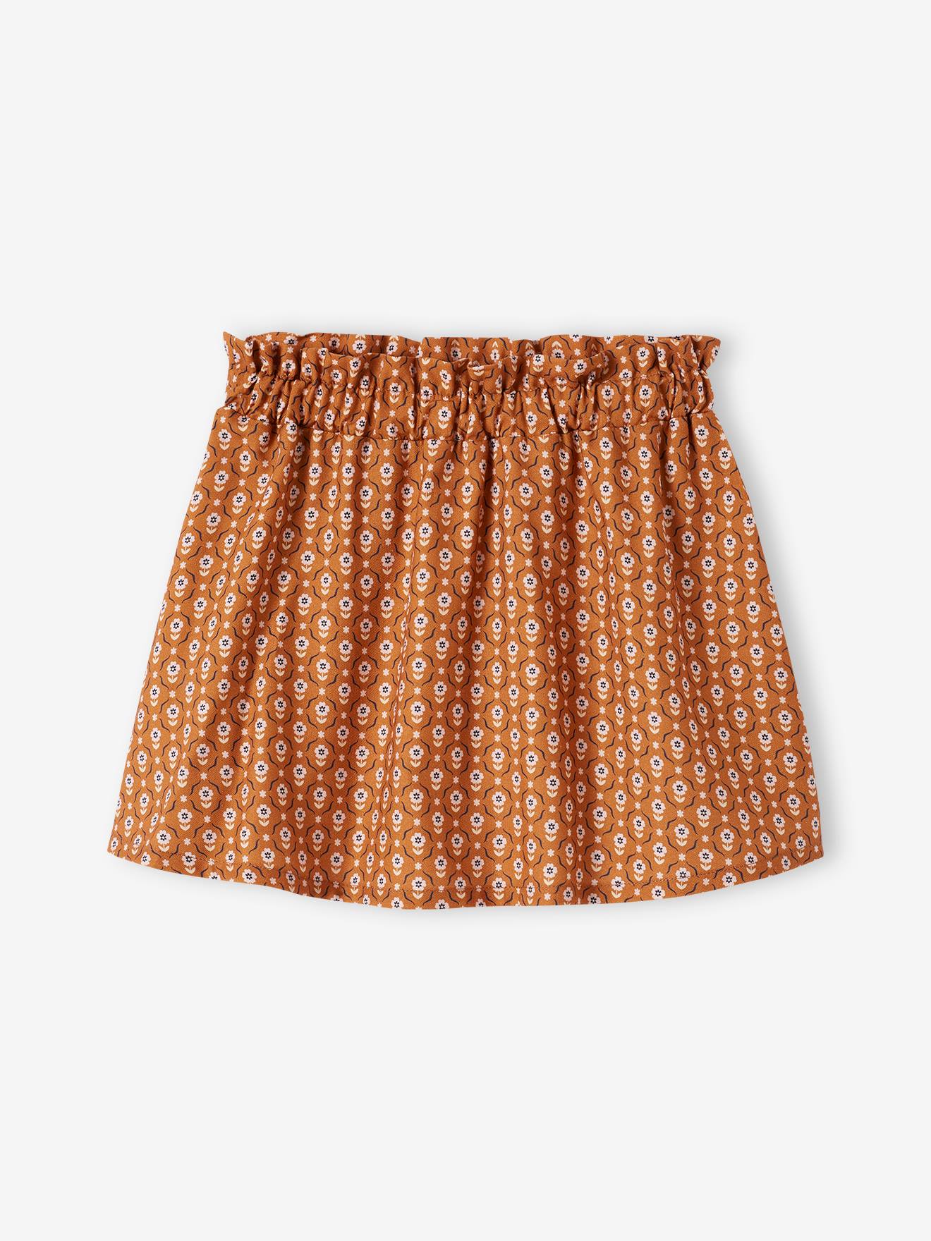 Saia floral em tons pastel para meninas