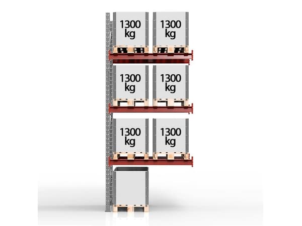 Pallereol Følgesektion 3500x1850mm 2x1300 kg